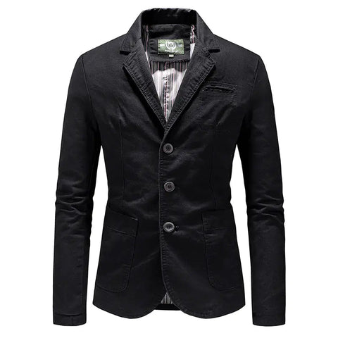 Men's Solid Color Single Breasted Jacket Frugal Finds Galore