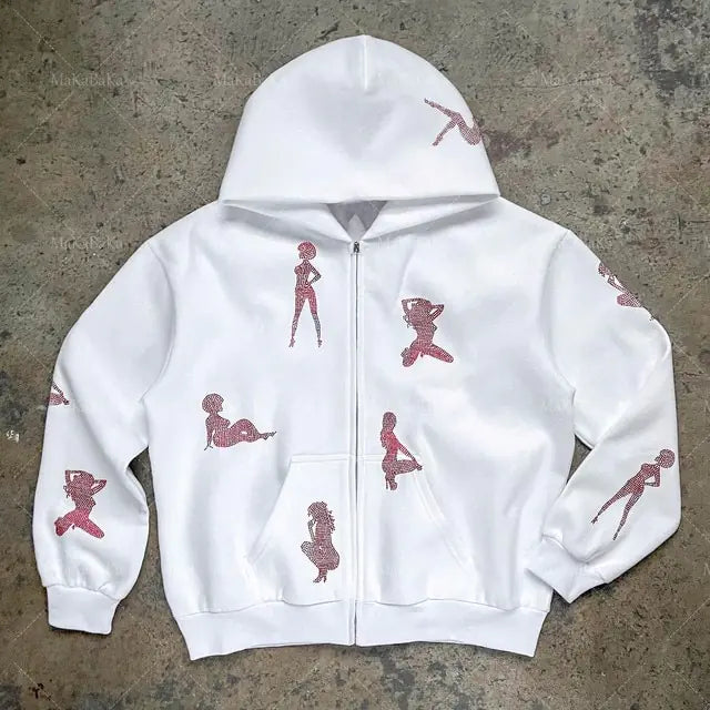 Zip-Up Hooded Sweatshirt