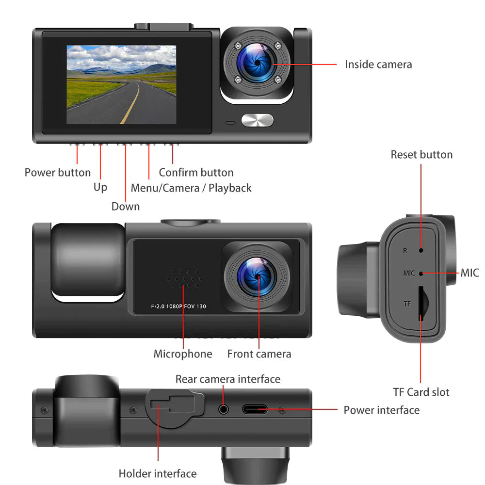 Car Dual Lens Dash Cam