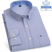 Men's Long-sleeved Cotton Shirt Business Casual Slim-fitting Shirt Frugal Finds Galore