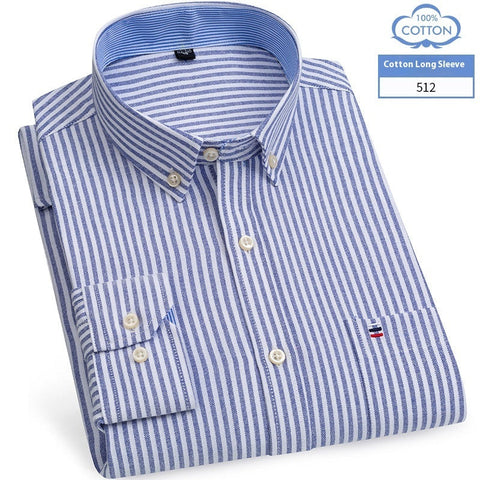 Men's Long-sleeved Cotton Shirt Business Casual Slim-fitting Shirt Frugal Finds Galore
