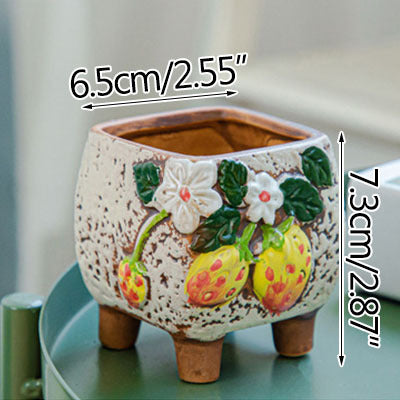 Square Creative Cute Cartoon Ceramic Succulent Pot Frugal Finds Galore