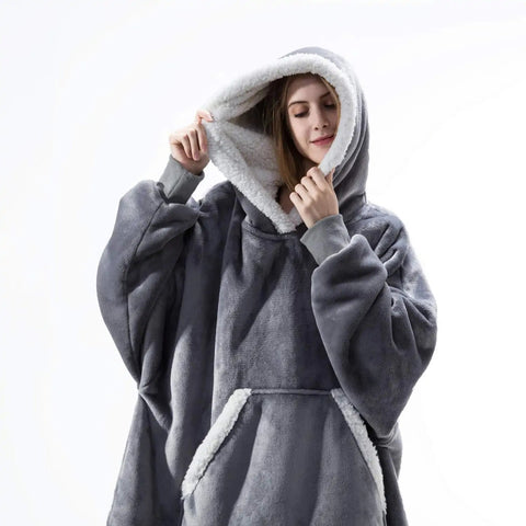 Oversized Hoodie Blanket With Sleeves Sweatshirt Frugal Finds Galore