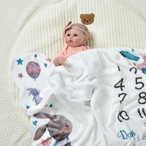 Baby Milestone Fleece Blanket Frugal Finds Galore