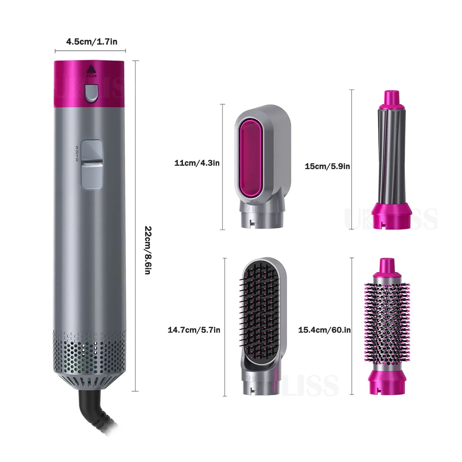 5 In 1 Electric Hair Dryer Brush