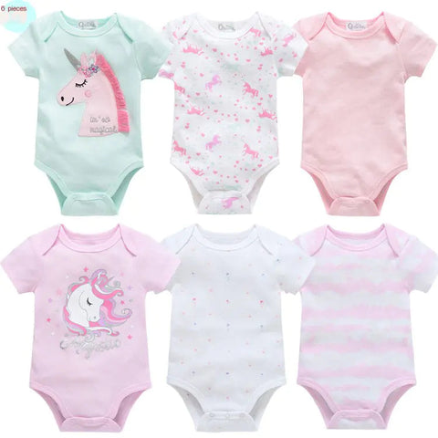 Baby Onesie Set, 6 Pieces Short Sleeve Outfit Frugal Finds Galore