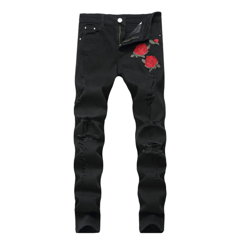 Embroidered Stretch Jeans for Men Frugal Finds Galore