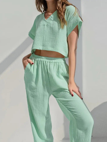 2 Piece Set Loose Pajamas for Women Frugal Finds Galore