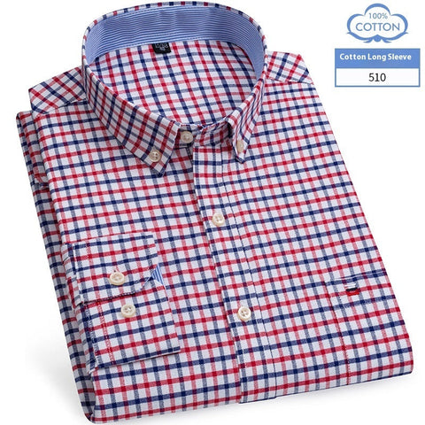 Men's Long-sleeved Cotton Shirt Business Casual Slim-fitting Shirt Frugal Finds Galore