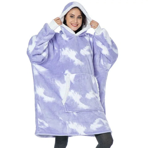 Oversized Hoodie Blanket With Sleeves Sweatshirt Frugal Finds Galore