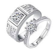 One Carat Six-Claw Diamond Ring with Zircon Accents Frugal Finds Galore
