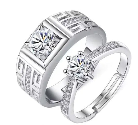 One Carat Six-Claw Diamond Ring with Zircon Accents Frugal Finds Galore