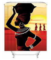 3D Digital Girl Shower Curtain - Multifunctional Opaque Frugal Finds Galore