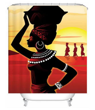 3D Digital Girl Shower Curtain - Multifunctional Opaque Frugal Finds Galore