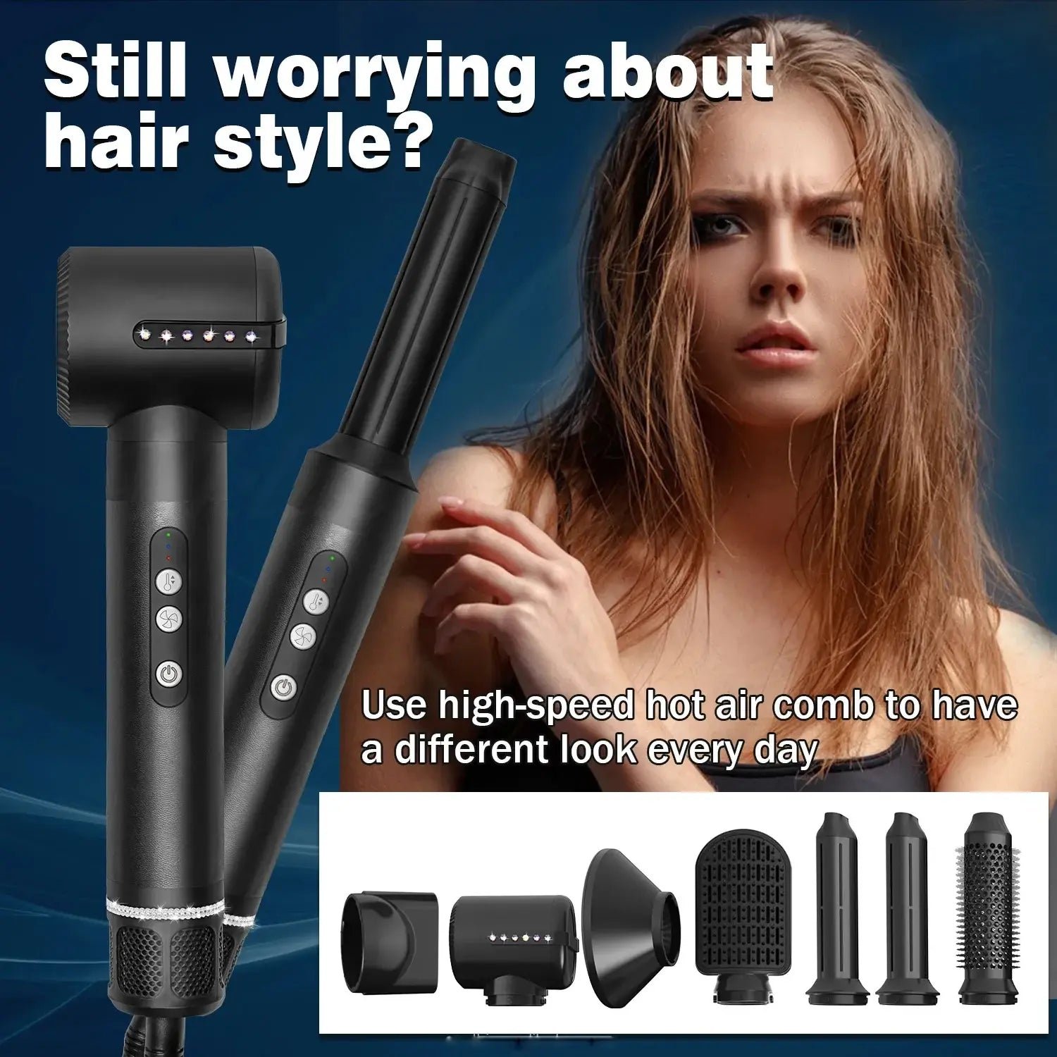 7-In-1 Electric Hair Styling Set