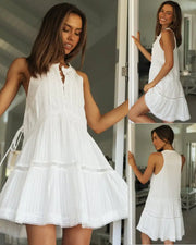 Lace-Panel Stand-Collar Button-Up Dress Frugal Finds Galore