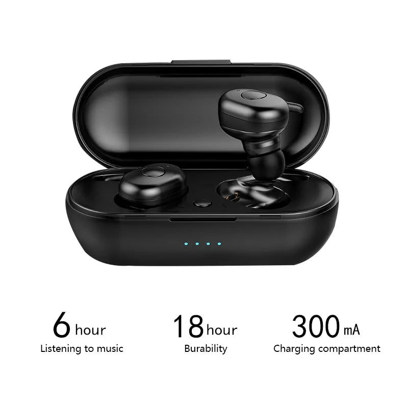 5.0 Touch Control Bluetooth Headphones Waterproof