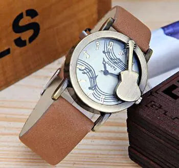 Women Fashion Tuitar Music Casual Watch