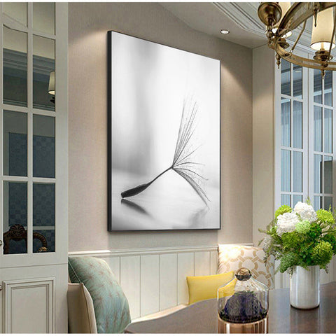 Frameless Abstract Dandelion Flower Canvas Painting Living Room Decor Frugal Finds Galore