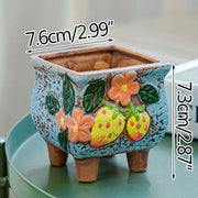 Square Creative Cute Cartoon Ceramic Succulent Pot Frugal Finds Galore