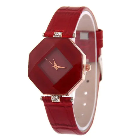 Fashionable Women's Blue Gem Cut Geometry Watch Frugal Finds Galore