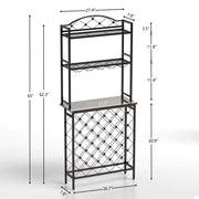 Tall Wine Holder Stand With Wine Glass Holder Frugal Finds Galore