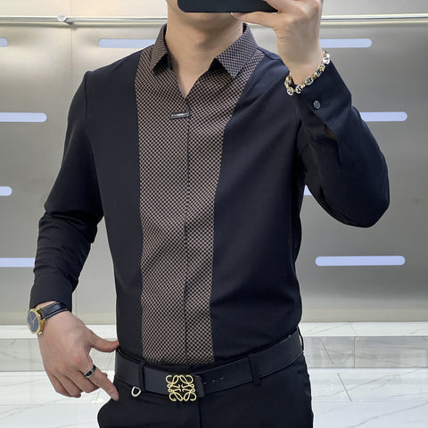 Men's Fashion Business Casual Long Sleeve Shirt Frugal Finds Galore
