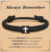 Milan Rope Braided Cross Bracelet Frugal Finds Galore
