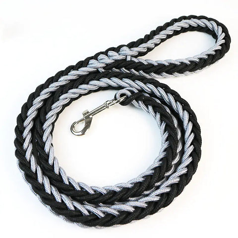 Woven Eight-Strand Dog Leash with Hand Grip Frugal Finds Galore