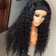 European Beauty Long Curly Turban Wig with Hair Band Frugal Finds Galore