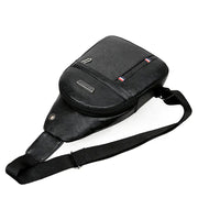 Men's PU Chest Bag - Versatile Large Capacity Sling Bag Frugal Finds Galore