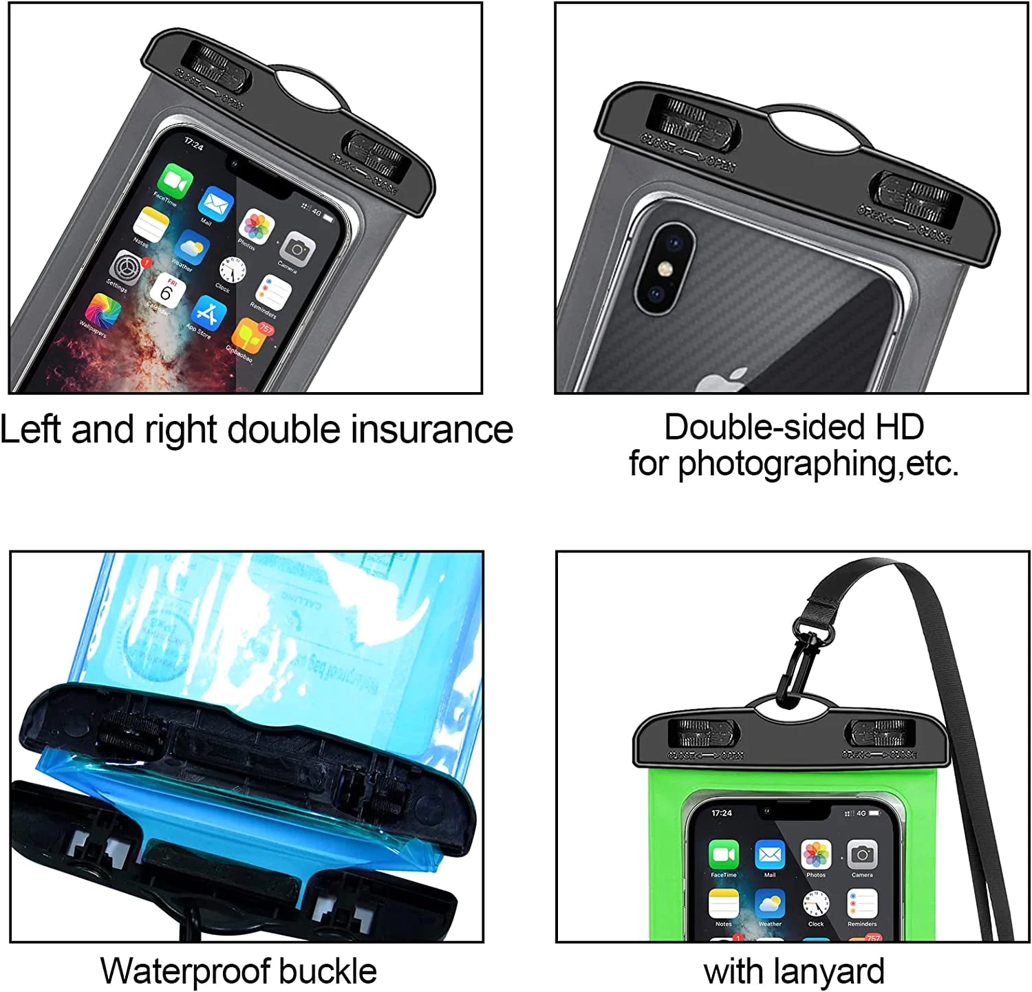 3 Pack Waterproof Floating Cell Phone Pouch