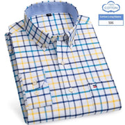 Men's Long-sleeved Cotton Shirt Business Casual Slim-fitting Shirt Frugal Finds Galore