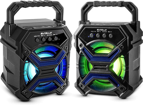 Portable Wireless Bluetooth Speaker with TWS Function - Rechargeable Bluetooth Speaker - LES flashing Lights Frugal Finds Galore