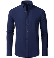 Men's Wrinkle-Free Elastic Business Shirt Frugal Finds Galore