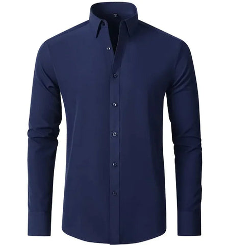 Men's Wrinkle-Free Elastic Business Shirt Frugal Finds Galore