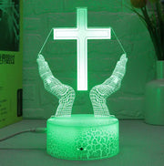3D Cross LED Touch Lamp Frugal Finds Galore