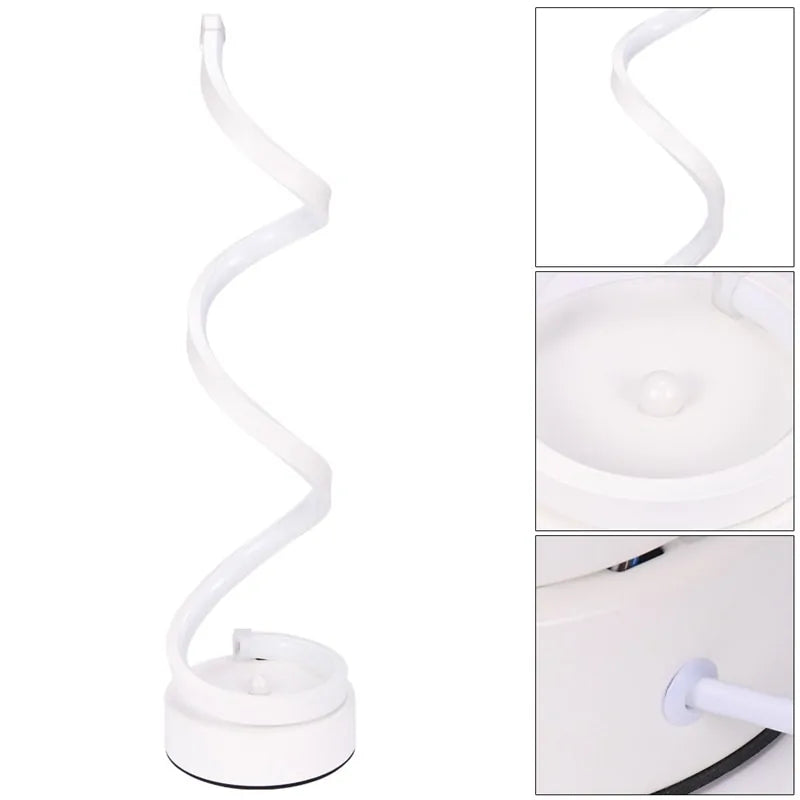 LED Spiral Curved Desk Lamp