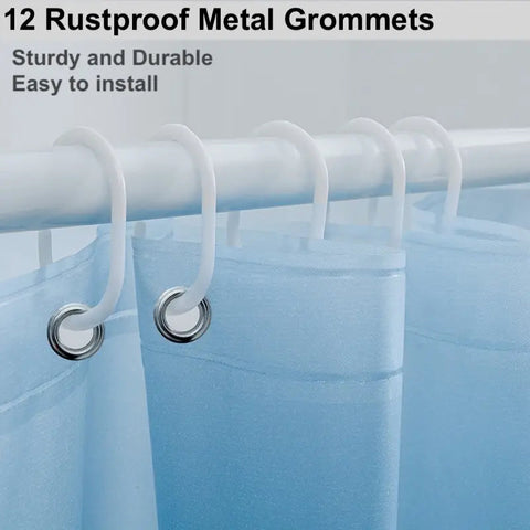 Gradual Color Shower Curtain Set with 12 Hooks Frugal Finds Galore