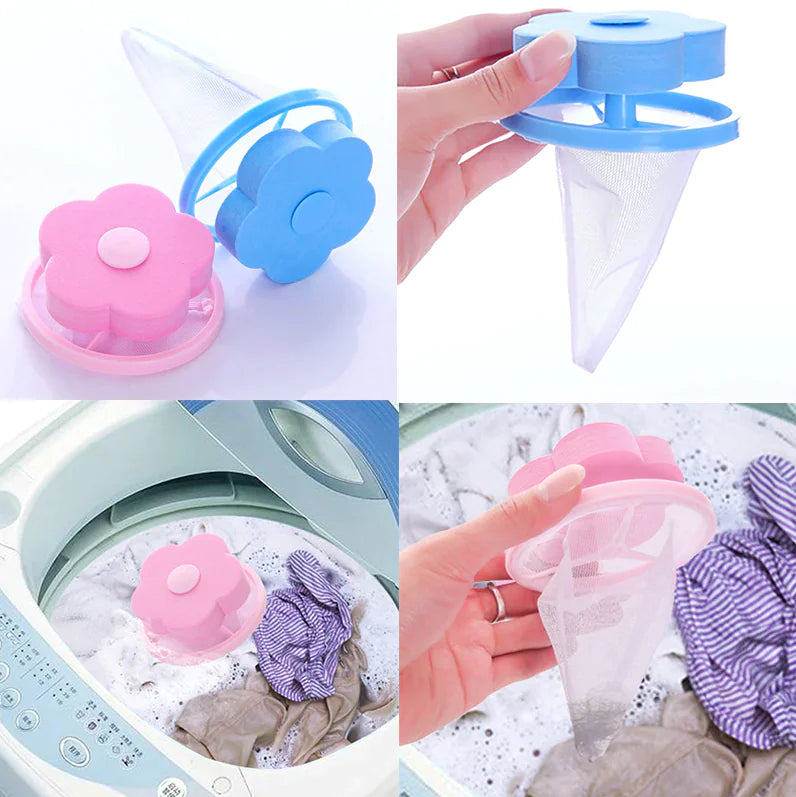 2 Pcs Floating Pet Fur Catcher For Washing Machine