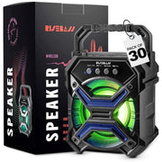 Portable Wireless Bluetooth Speaker with TWS Function - Rechargeable Bluetooth Speaker - LES flashing Lights Frugal Finds Galore