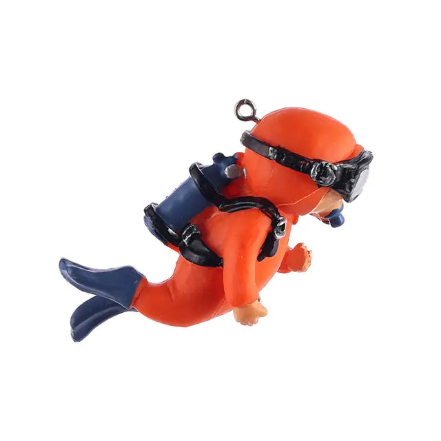 Resin Frogman Aquarium Ornaments