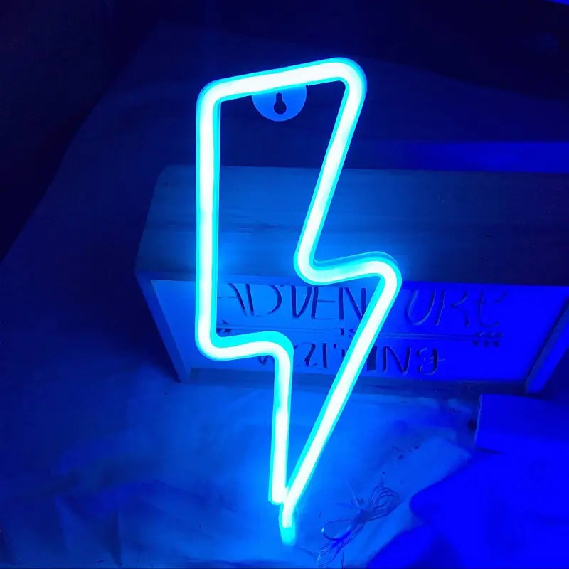 New LED Neon Sign Lightning Shaped