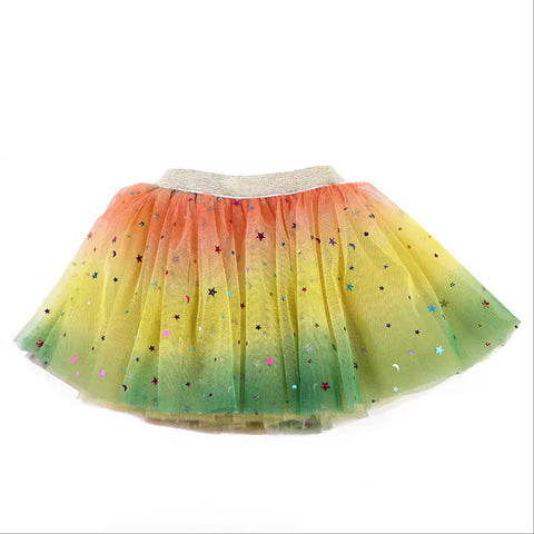 Children's Tulle Rainbow Skirt with Star Design Frugal Finds Galore