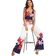 Floral Print Sleeveless Jumpsuit with Zipper Closure Frugal Finds Galore