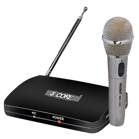 5Core Wireless Microphone Dual Function Wireless - Wired Microphone Microfono Inalambrico Frugal Finds Galore