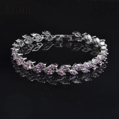Minimalist Willow Leaf Bracelet with AAA Zircon Stones Frugal Finds Galore