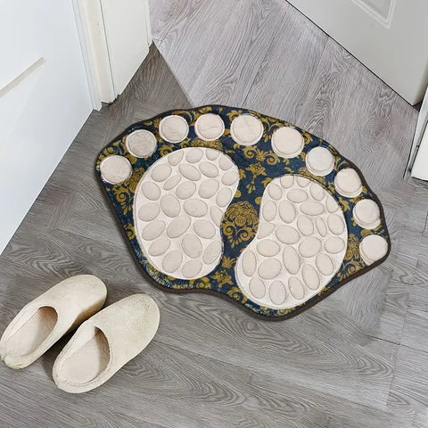 Cobblestone Patterned Non-Slip Bathroom Rug 39x59CM Frugal Finds Galore
