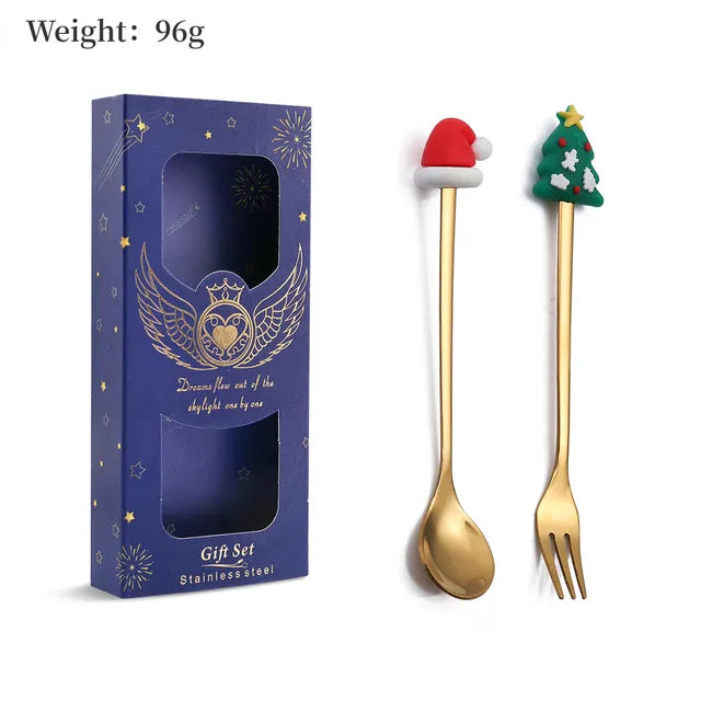 Christmas Cutlery Set: Festive Spoon and Fork