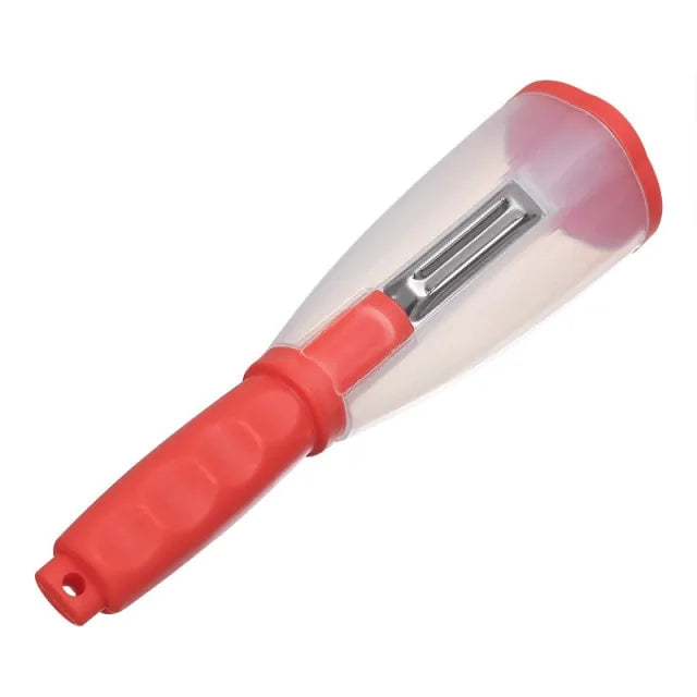 Peeler With Storage Tube